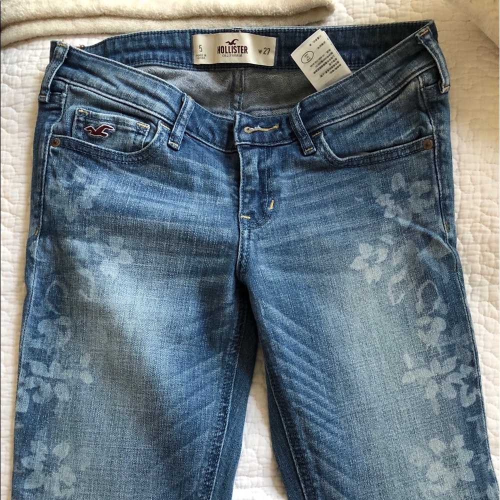 Hollister floral jeans